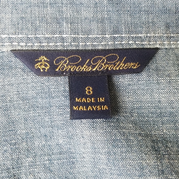 Brooks Brothers Chambray Shirt Dress Size 8 - Picture 7 of 8